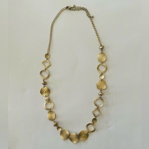 Chico’s - Hammered Link Gold Tone Chain Necklace